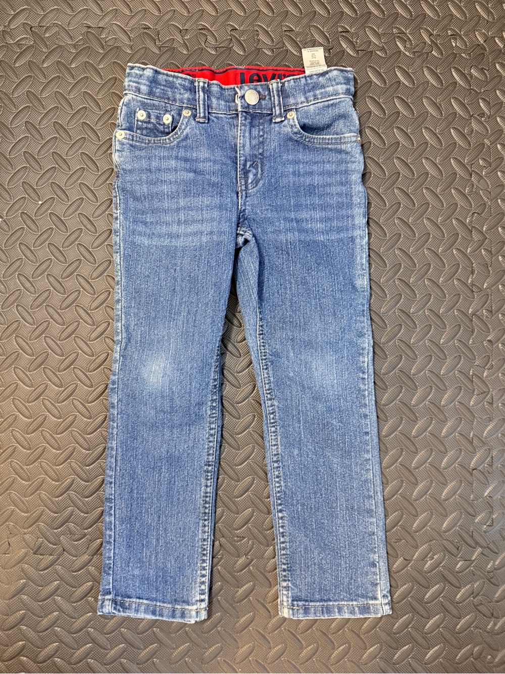 Levi's Boys Light Blue Denim Jeans with Red Waistband Detail